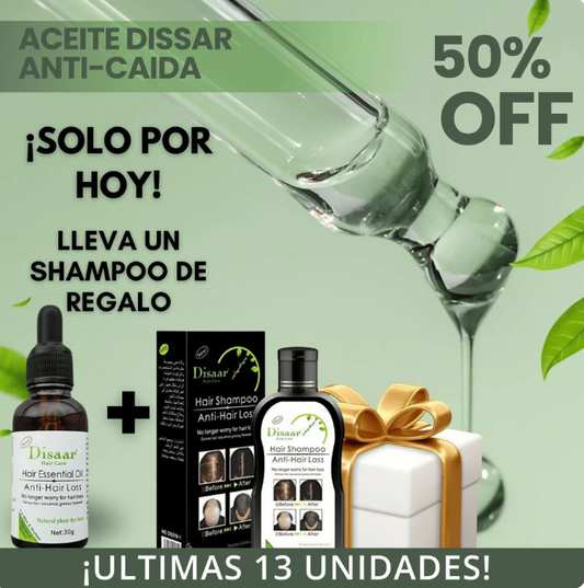 ACEITE ANTICAIDA Y CRECIMIENTO CAPILAR + SHAMPOO DE REGALO😍🎁